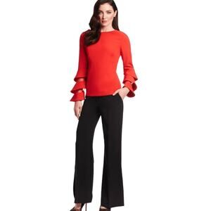 Alberto Makali Split Hem Dress pants trousers Black 8